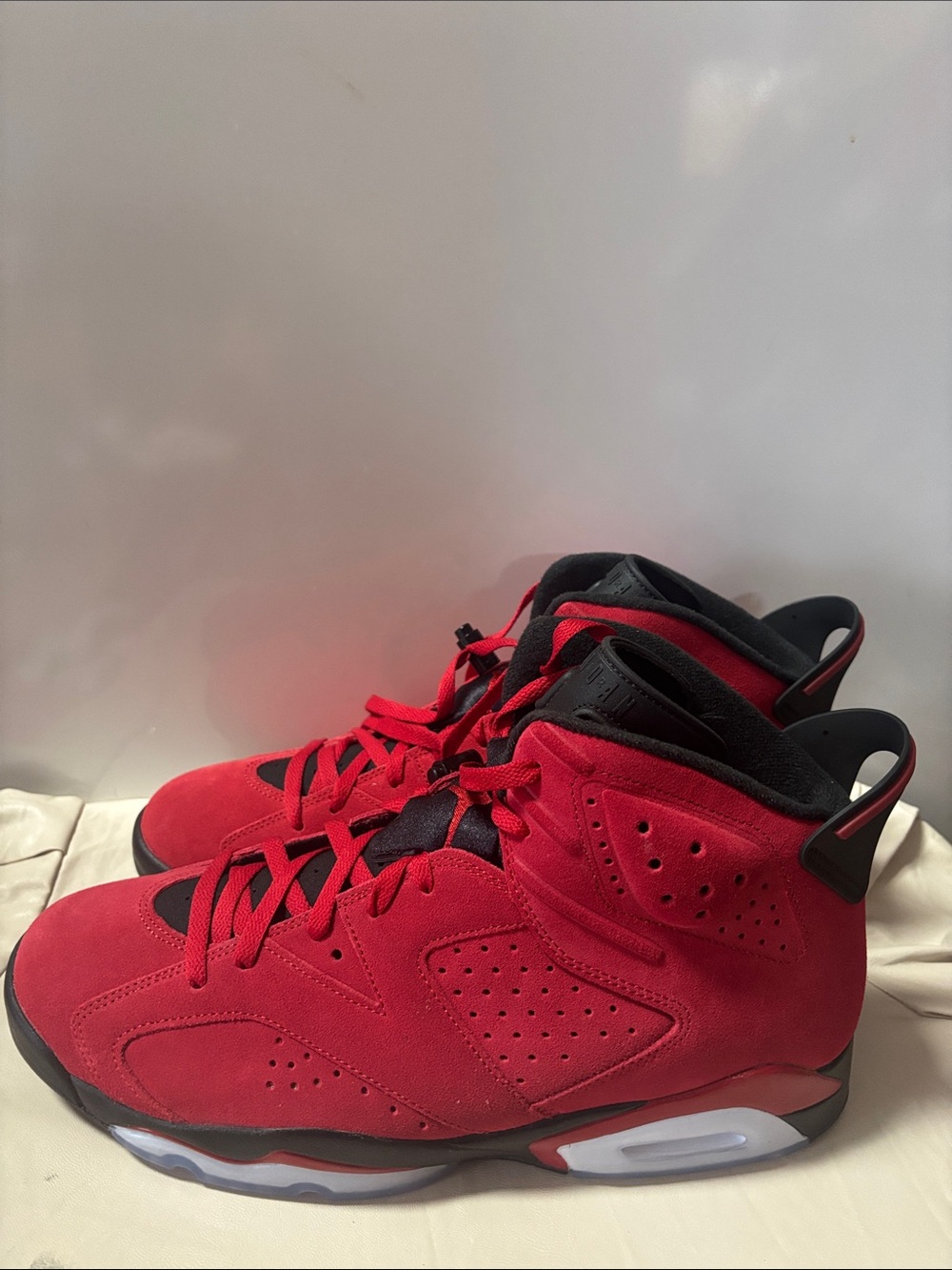 Nike Air Jordan Red and Black High-Top Sneakers  size 14